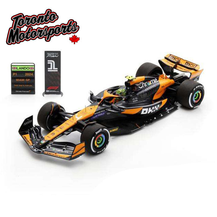 2024 McLaren MCL38 #4 Lando Norris – WINNER Miami GP (FIRST WIN) 1:18 Scale by Spark #SPA180986 (18S986)