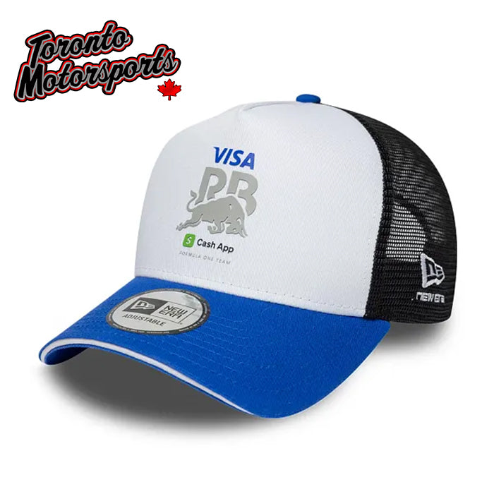 2026 Visa Cash App RB Racing Bulls F1 - White/Blue Trucker - New Era E-Frame Team Cap - Officially Licensed #60850728