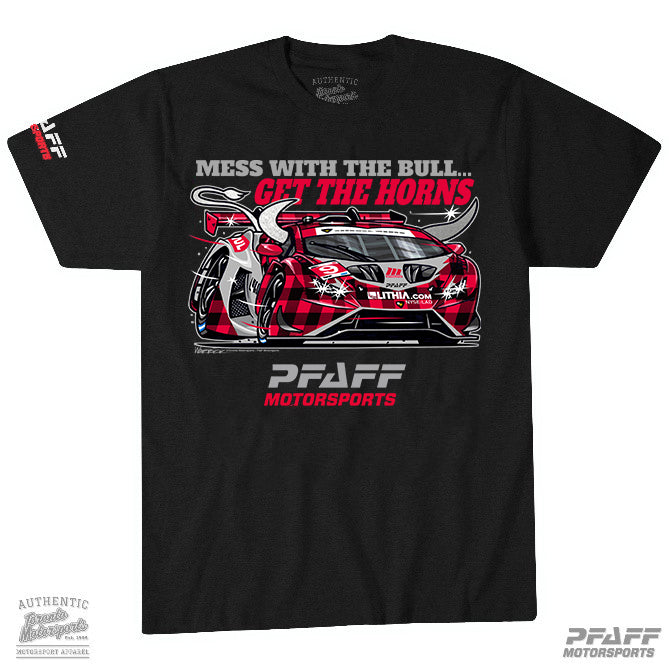 Pfaff Motorsports 'Chrome Horns' (BLACK) Team T-Shirt #PFAFF25-208
