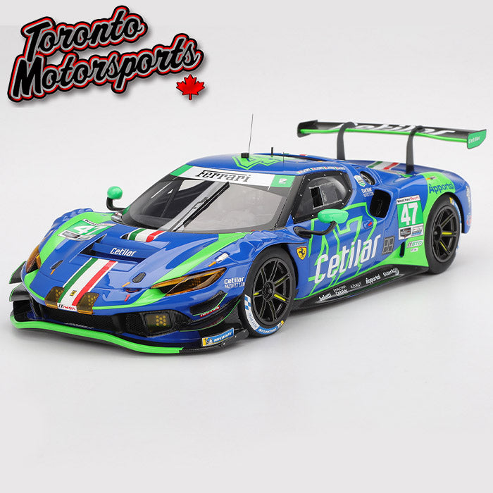 2025 Ferrari 296 GT3 CETILAR RACING #47 Fuoco/N. Lacorte/R. Lacorte/Patrese – IMSA Daytona 24Hrs 1:18 Scale by BBR #CS18011