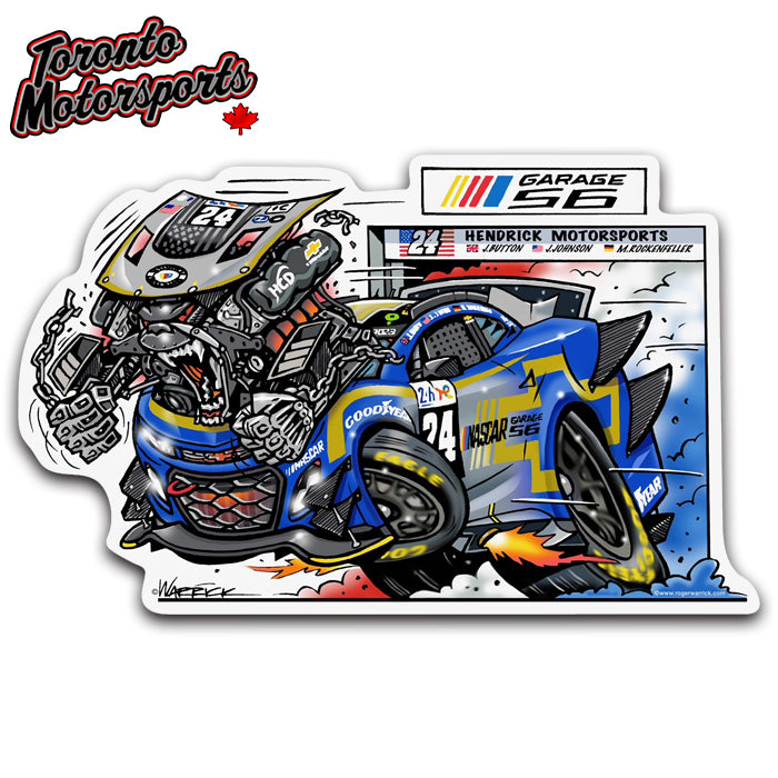NASCAR Chevrolet Camaro Hendrick Garage 56 #24 LeMans - Vinyl Decal  #DECAL-GARAGE56 (164)