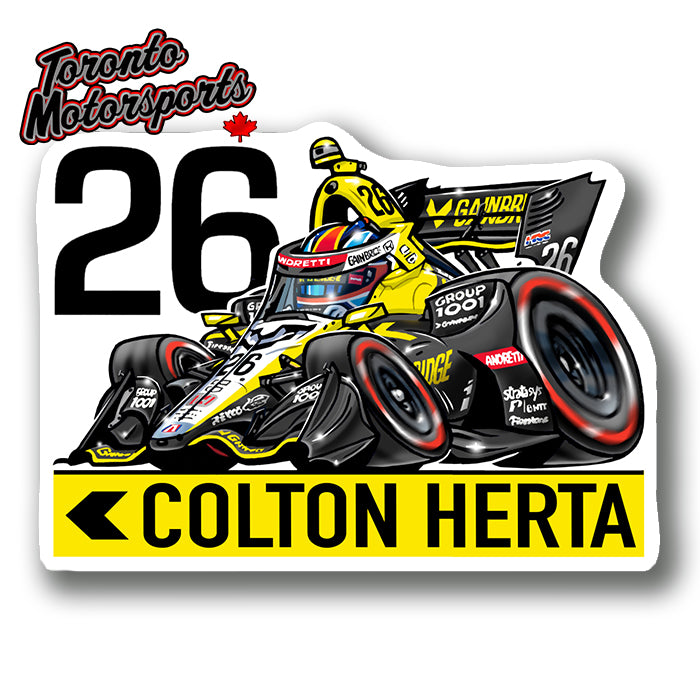Colton Herta Andretti Global IndyCar CarTOON - Vinyl Decal #DECAL-HERTA25 (183)