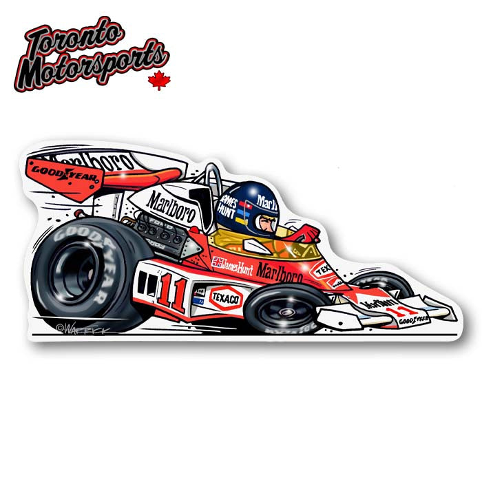 James Hunt McLaren F1 CarTOON - Vinyl Decal #DECAL-HUNT (13)