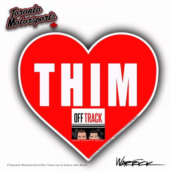 Off Track with Hinch & Rossi "I HEART THIM" - IndyTOON Die Cut Vinyl Sticker #DECAL-IHEARTTHIM (123)