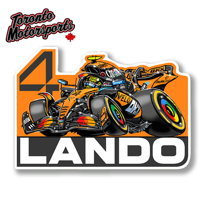 Lando Norris McLaren MCL39 F1 "LANDO" CarTOON - Vinyl Decal #DECAL-LANDO25 (12)