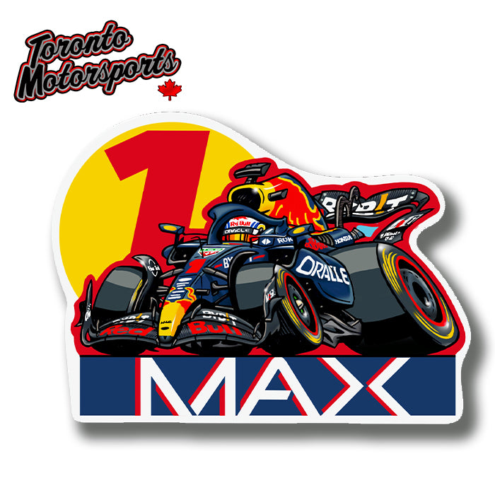 Max Verstappen Red Bull RB21 F1 "MAX" CarTOON - Vinyl Decal #DECAL-MAX25L (8)