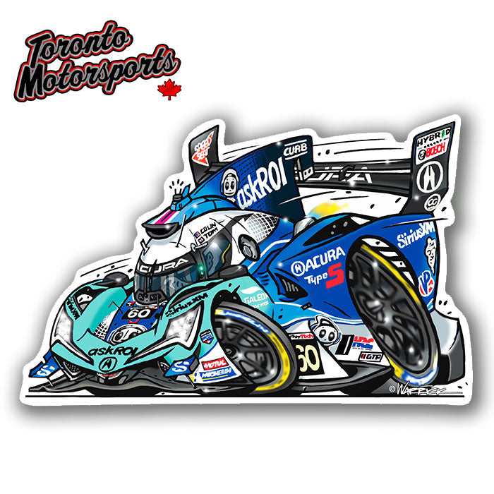MSR #60 Acura ARX-06 IMSA GTP CarTOON - Vinyl Decal #DECAL-MSR6025