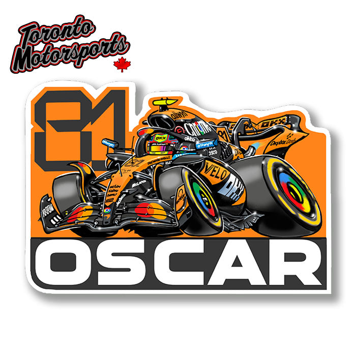 Oscar Piastri McLaren MCL39 F1 "OSCAR" CarTOON - Vinyl Decal #DECAL-OSCAR25 (11)