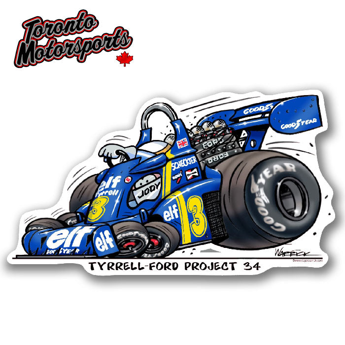 Tyrrell P34 (6 Wheeler) - Vinyl Decal  #DECAL-P34 (55)