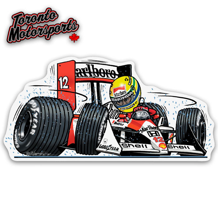 Ayrton Senna McLaren F1 CarTOON - Vinyl Decal #DECAL-SENNA (17)