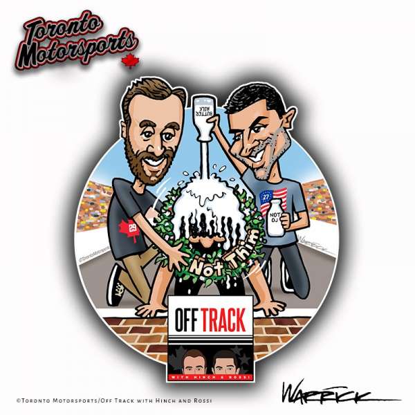 Off Track with Hinch & Rossi "Spilled Milk" - IndyTOON Die Cut Vinyl Sticker #DECAL-SPILLEDMILK (158)