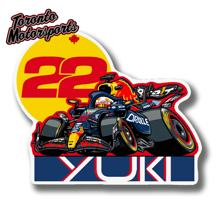 Yuki Tsunoda Red Bull RB21 F1 "YUKI" CarTOON - Vinyl Decal #DECAL-YUKI25 (9)