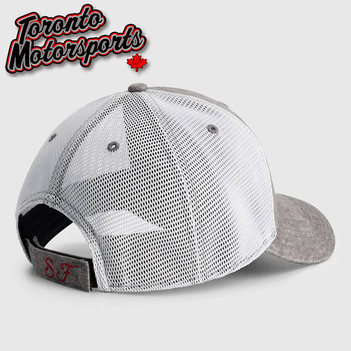 .2025 Scuderia Ferrari F1 Trucker Team Cap – Grey - Officially Licensed #FER-701232799002