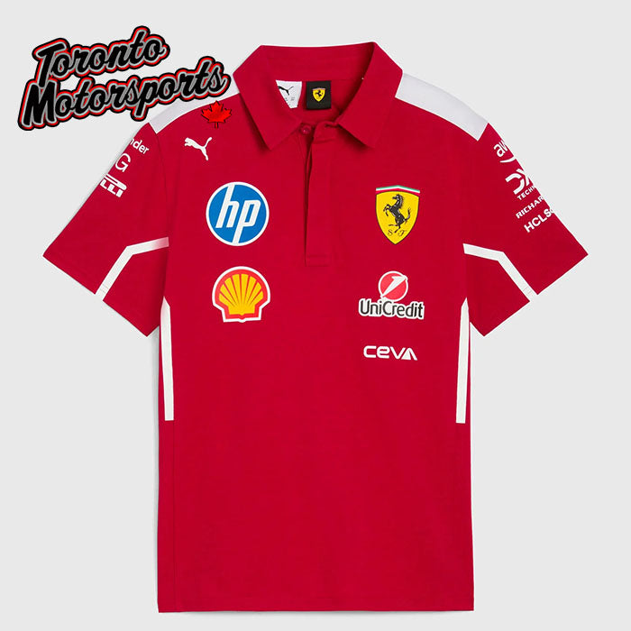 .Scuderia Ferrari F1 Men's 2025 PUMA Team Polo Shirt (Dark Cherry) #FER-701232808001