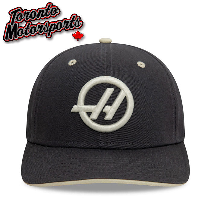 .2025 Haas F1 Teamwear Graphite/Beige - New Era 9SEVENTY Team Cap - Officially Licensed #HAAS-60596918