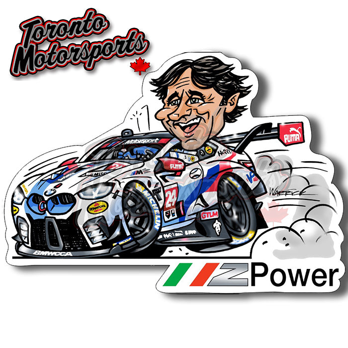 BMW Motorsports Alex Zanardi #24 "Z Power"  - IMSATOON Die Cut Vinyl Sticker #IMSATOON-ZPOWER (48)
