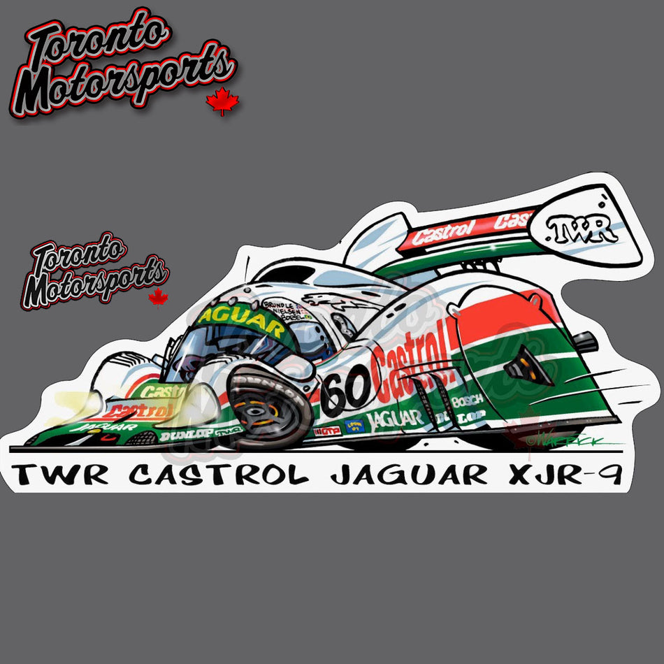 TWR Castrol Jaguar XJR-9  - IMSATOON Die Cut Vinyl Sticker #IMSATOON-JAGUARXJR60 (45)