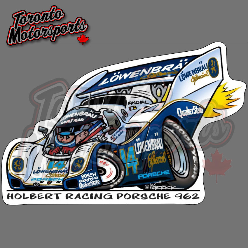 Porsche 962 #14 Holbert/Bell  - IMSATOON Die Cut Vinyl Sticker #IMSATOON-LOWPOR (41)