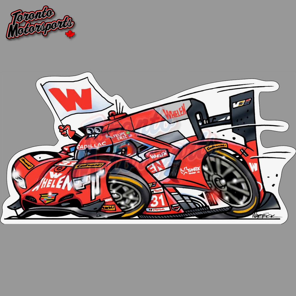Whelen Engineering Racing "The Whelen Feelin" - IMSATOON Die Cut Vinyl Sticker #IMSATOON-WHELEN (79)