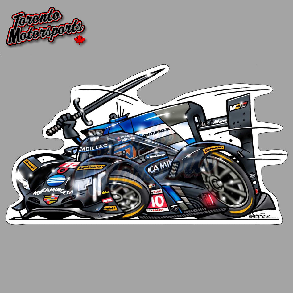 Wayne Taylor Racing Cadillac DPi-VR "The Black Knight"  - IMSATOON Die Cut Vinyl Sticker #IMSATOON-WTR (80)