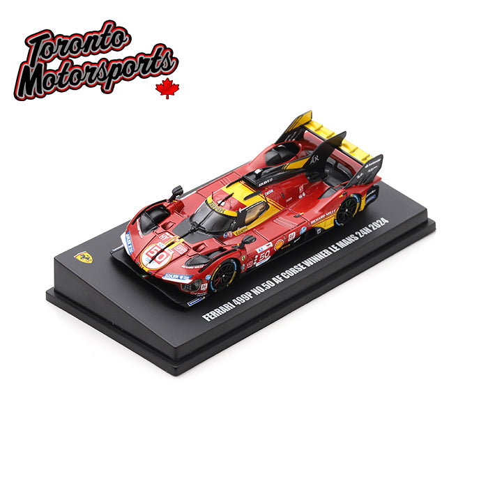 2024 Ferrari 499P FERRARI AF CORSE #50 Fuoco/Molina/Nielson WINNER 24H Le Mans 1:64 Scale by Look Smart #LS64002LM