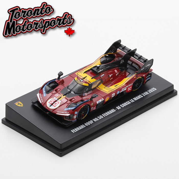 2025 Ferrari 499P FERRARI AF CORSE #50 Fuoco/Nielsen/Molina 24H Le Mans 1:64 Scale by Look Smart #LS64008LM