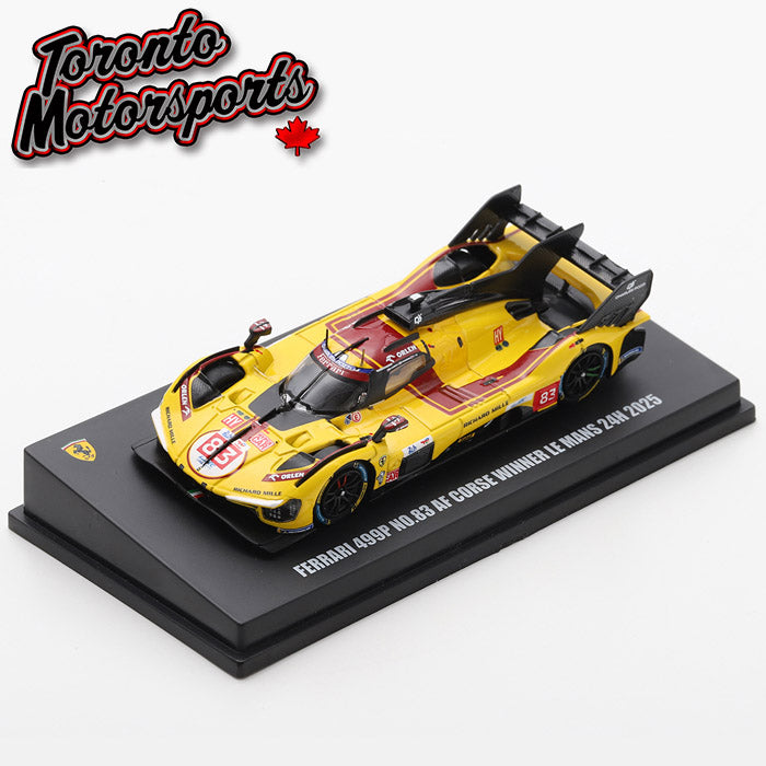 2025 Ferrari 499P FERRARI AF CORSE #83 Kubica/Ye/Hanson WINNER 24H Le Mans 1:64 Scale by Look Smart #LS64010LM