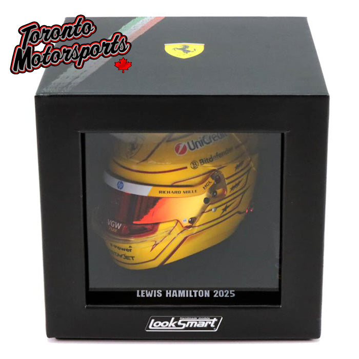 2025 Lewis Hamilton Scuderia Ferrari - REGULAR SEASON - F1 Replica Helmet - 1:5 Scale by Looksmart #LSHEL008 (LSHELLH25)