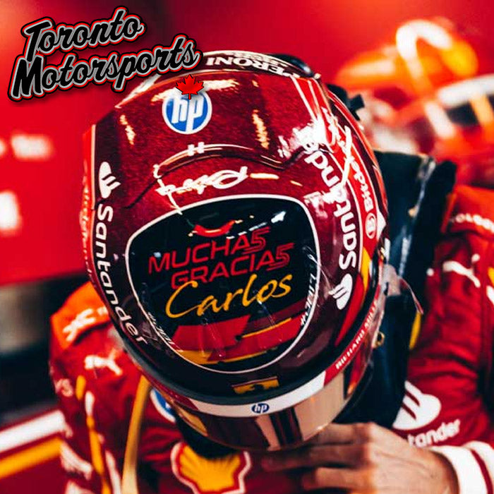 2024 Charles Leclerc Scuderia Ferrari - Abu Dhabi GP - F1 Replica Helmet - 1:5 Scale by LookSmart #LSHEL017