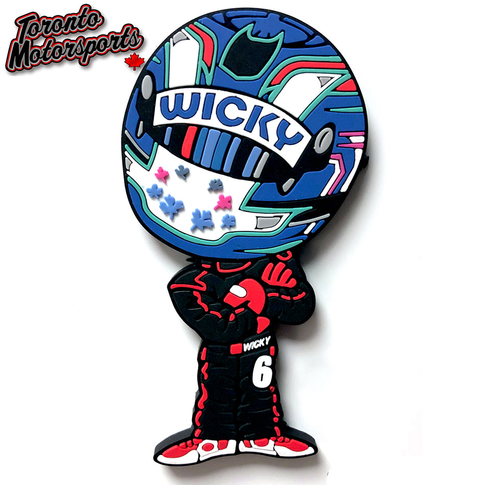 Robert Wickens  "WICKY" -  3D PVC Fridge Magnet #MAGNET-WICKY