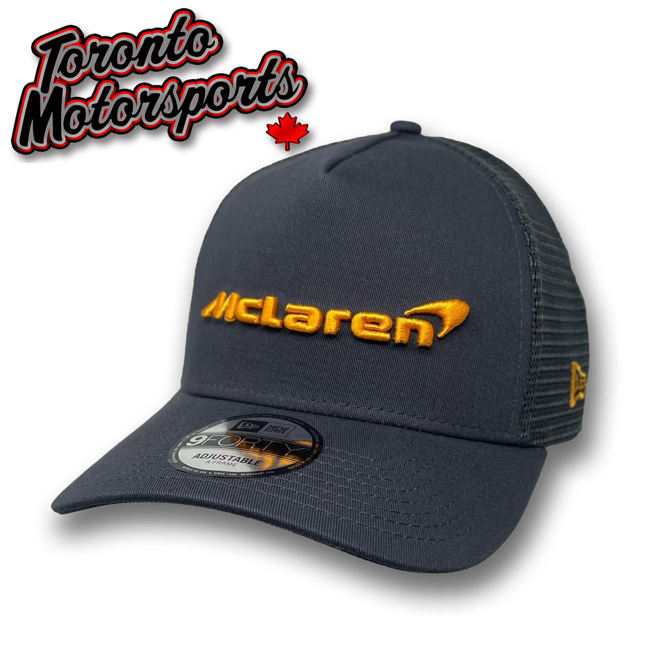 .McLaren Wordmark (Graphite) - NEW ERA 9FORTY AF Trucker Cap Officially Licensed #MCL-70786632