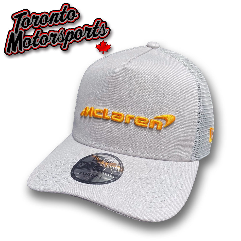 .McLaren Wordmark (Grey) - NEW ERA 9FORTY Trucker Cap Officially Licensed #MCL-70786917