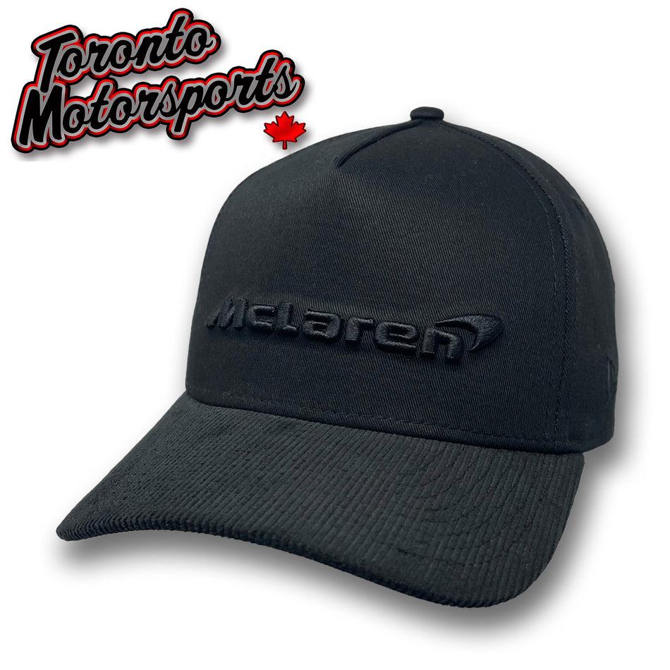 .McLaren Wordmark (Black on Black Corduroy) - NEW ERA 9FORTYAF Cap Officially Licensed #MCL-70817100