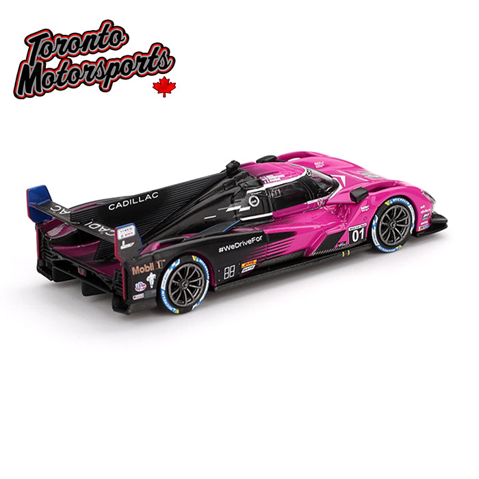 2024 Cadillac V-Series.R #01 Bourdais/van der Zande/Dixon Cadillac Racing – WINNER IMSA Petit Le Mans 1:64 Scale by MiniGT #MGT01010
