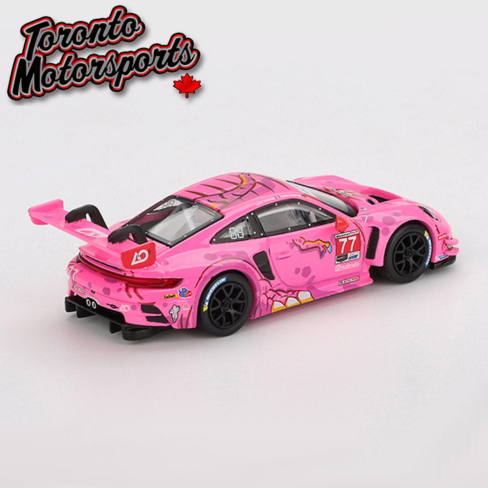 2024 Porsche 911 GT3 R AO RACING “ROXY” #77 Andlauer/Heinrich – IMSA Road America - 1:64 Scale by MiniGT #MGT01052