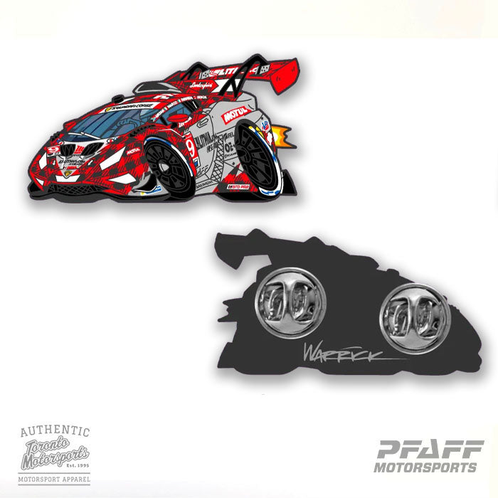 Pfaff Lamborghini Huracán GT3 Evo 2 IMSA GTD Pro - CarTOON Enamel Collector Pin #PIN-PFAFF25