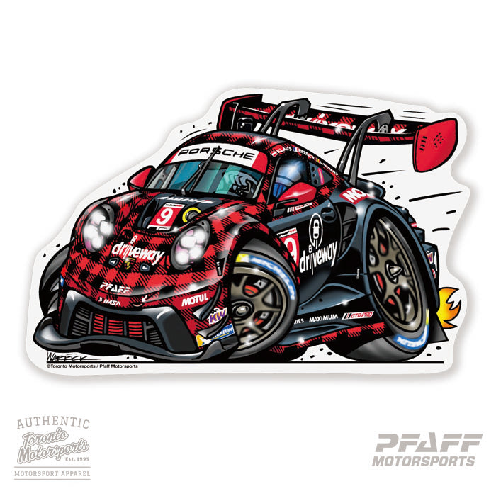 Pfaff Motorsports Porsche 911 GT3-R '2023 CarTOON' - Vinyl Decal  #PFAFF-DECAL2023CARTOON (65)