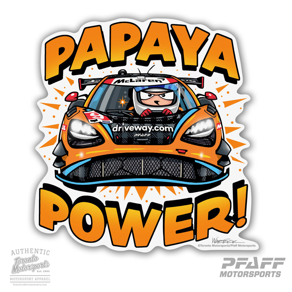 Pfaff Motorsports 'Papaya Power' - Vinyl Decal  #PFAFF24-DECAL4