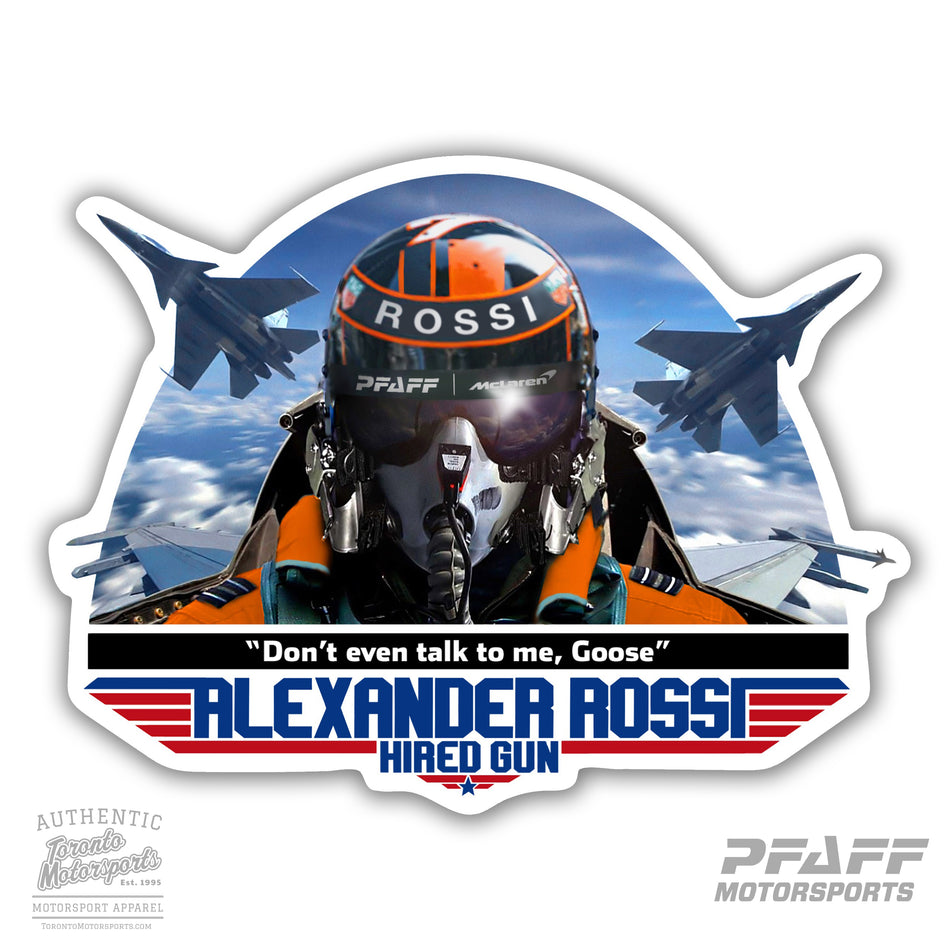 Alexander Rossi 'Hired Gun' - Vinyl Decal  #PFAFF24-DECALROSSI