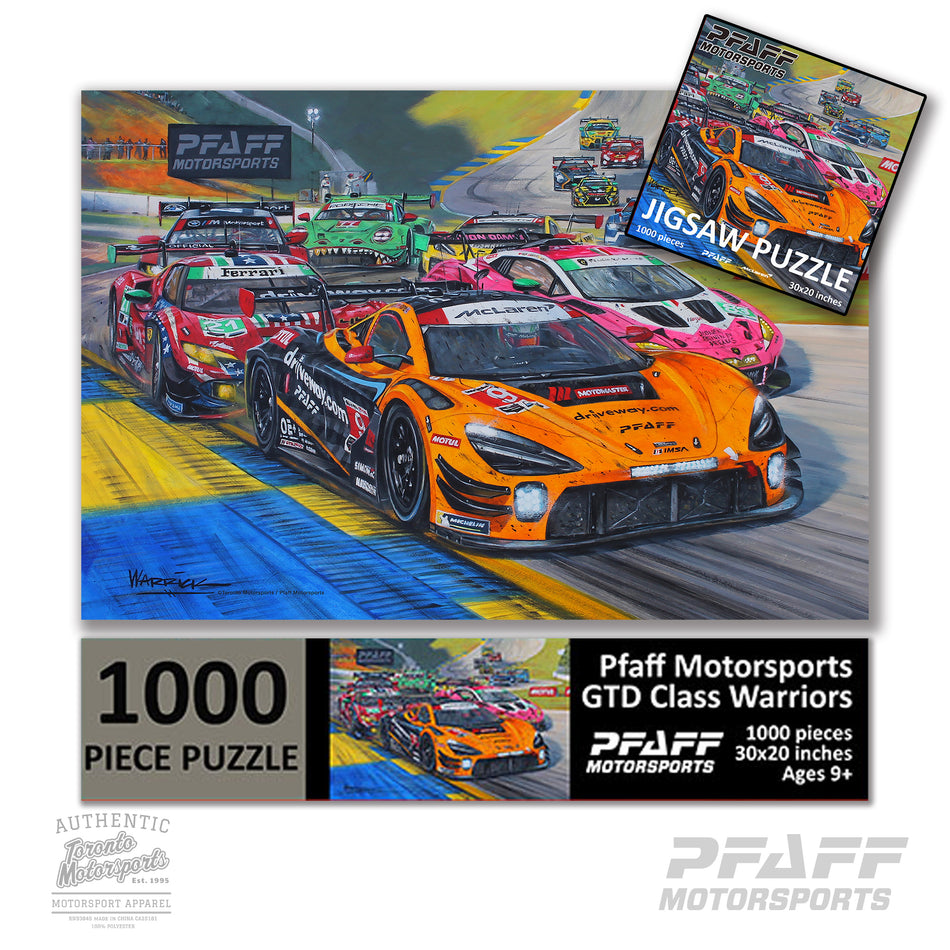 Pfaff Motorsports 'GT Class Warriors' 1000pc. Jigsaw Puzzle #PFAFF25-299