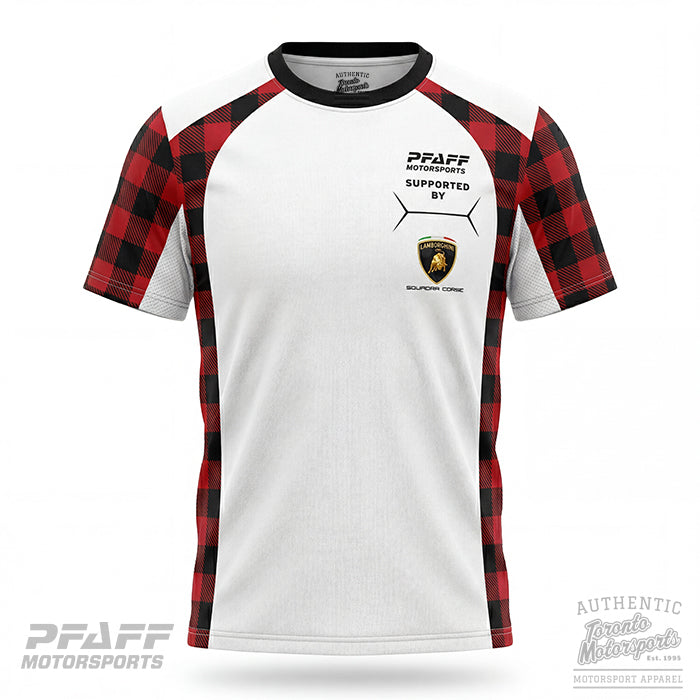 Pfaff Motorsports TEAM LAMBORGHINI JERSEY - White/Plaid PFAFF26-207