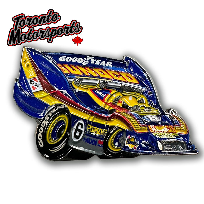 Penske Porsche 917/30  Can Am - CarTOON Enamel Collector Pin #PIN-PORSCHECANAM
