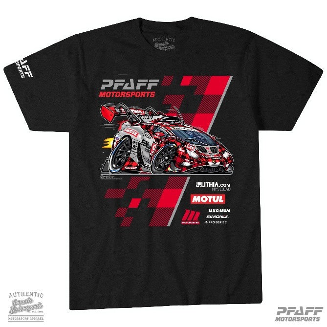 Pfaff Motorsports 'CarTOON' (BLACK) Team T-Shirt #PFAFF25-204