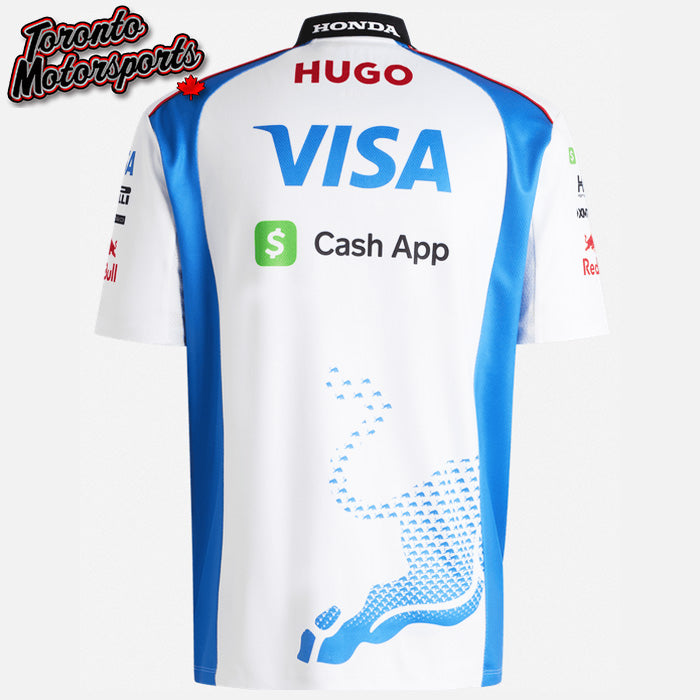 .Visa Cash App RB Racing Bulls F1 2025 Team Polo Shirt - White #RBV-50546677