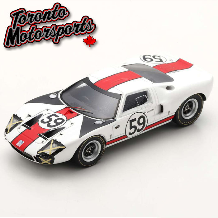 .1966 Ford GT40 #59 Scott/Revson - LeMans Hand Made Resin Model 1:43 Scale by Spark Models  #SPA434537 (S4537)
