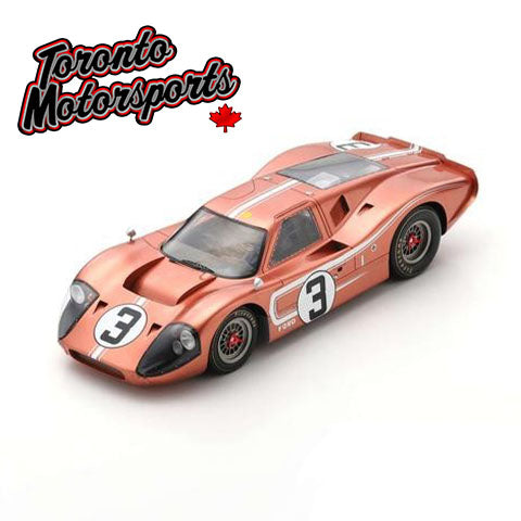 .1967 Ford GT40 Mk IV #3 Andretti/Bianchi - Le Mans 24Hr 1:18 Scale by Spark #SPA180682 (18S682)