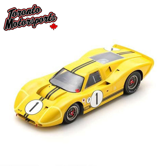 .1967 Ford GT40 Mk IV #1 Andretti/McLaren - Sebring 12H WINNER w/Display 1:18 Scale by Spark #SPA18SE67