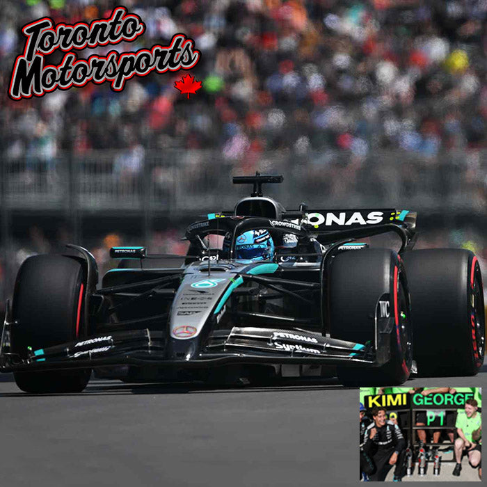 2025 Mercedes-AMG Petronas W16 F1 #63 George Russell – WINNER Canadian GP *W/ PIT BOARD* 1:18 Scale by Spark #SPA1801013 (18S1013)