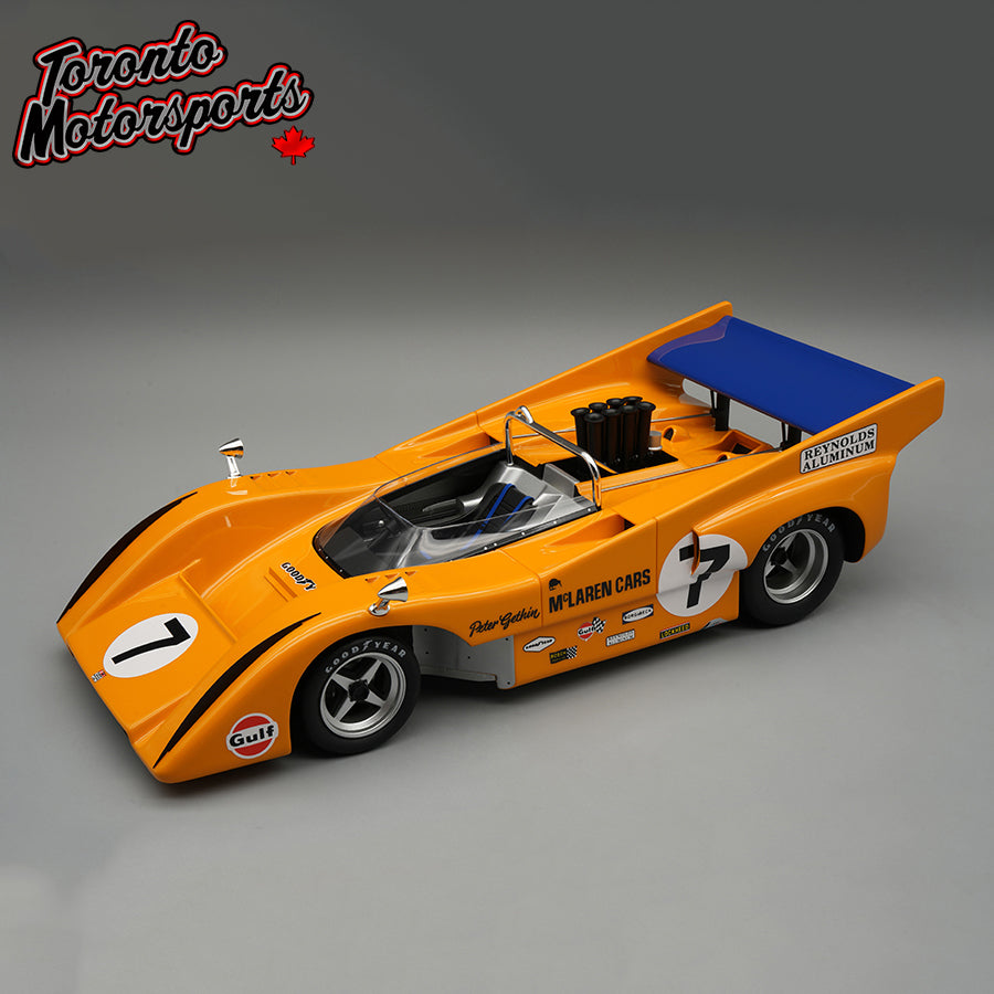 .1970 McLaren M8D #7 Peter Gethin Can Am - Road America WINNER Ltd. Edition 1:18 Scale by Tecnomodel #TM18-331B