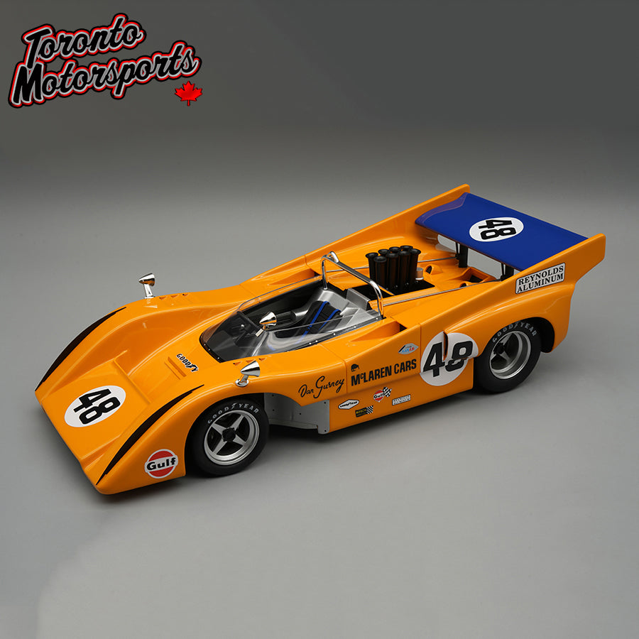 .1970 McLaren M8D #48 Dan Gurney Can Am - Mont Tremblant WINNER Ltd. Edition 1:18 Scale by Tecnomodel #TM18-331C